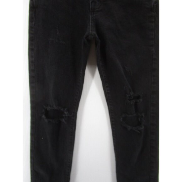 We The Free People Jeans 25 Straight High Rise Ripped Button Fly - Picture 3 of 11